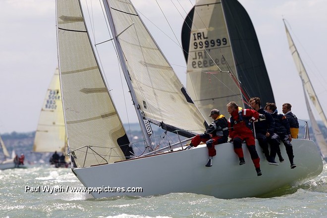 Pinguin Playboy,Pierre Paris,FRA 12130 on Day 2 at the  Coutts Quarter Ton Cup, Cowes © Paul Wyeth / www.pwpictures.com http://www.pwpictures.com