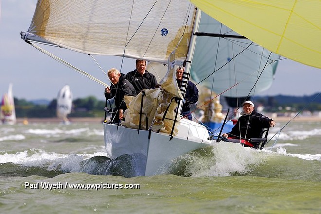 Peter Morton,Anchor Challenge GBR 506R on Day 2 at the  Coutts Quarter Ton Cup, Cowes © Paul Wyeth / www.pwpictures.com http://www.pwpictures.com