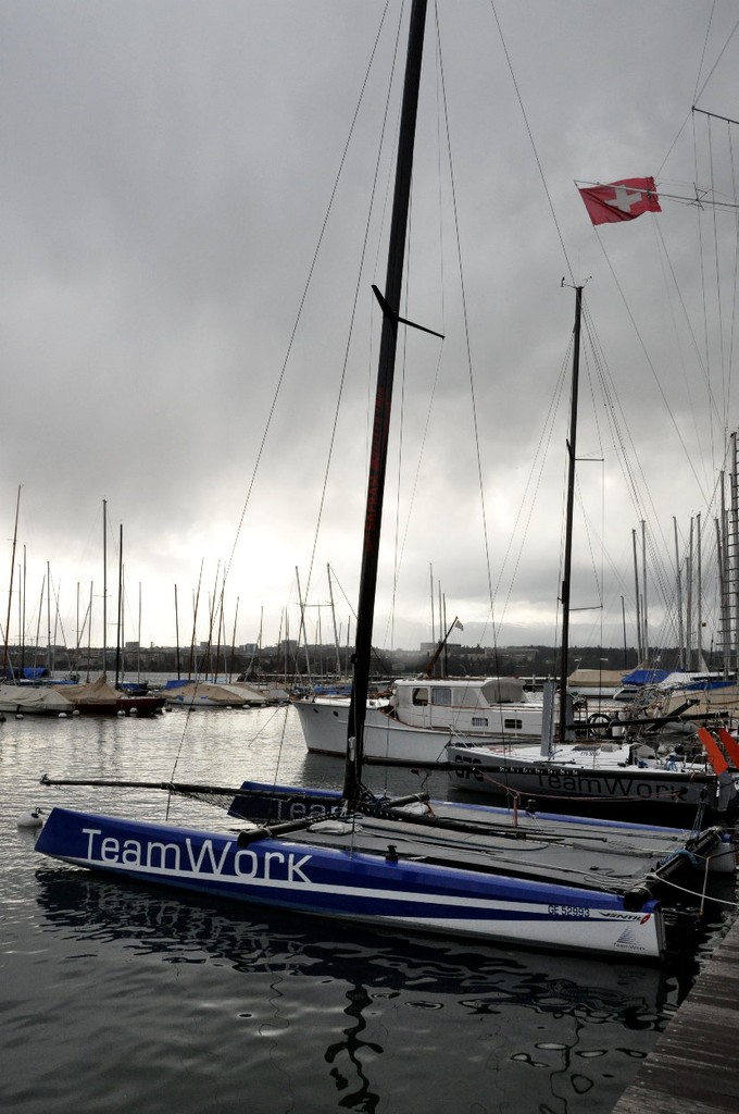 The Ventilo M2 catamaran Teamwork - Steve Ravussin in Geneva for the Teamwork 6.50 christening photo copyright Jean Philippe Jobé taken at  and featuring the  class