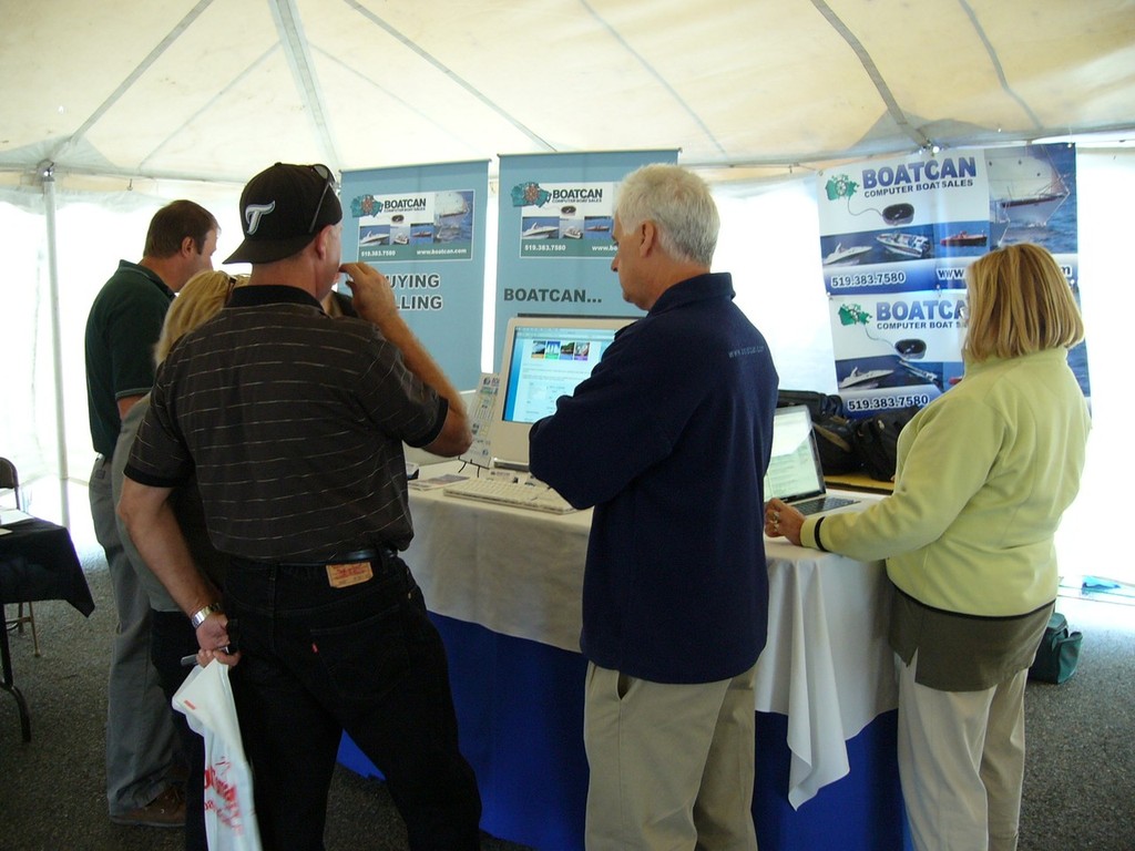 BoatCan Computer Boat Sales under the Grand Tent at the Port Credit Boat Show.  - 2009 Port Credit In Water Boat Show © Heather Robertson