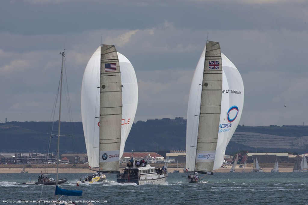 Cowes (UK, IOW) - The 1851 Cup -  BMW ORACLE Racing - Day 2<br />
 © BMW Oracle Racing Photo Gilles Martin-Raget http://www.bmworacleracing.com