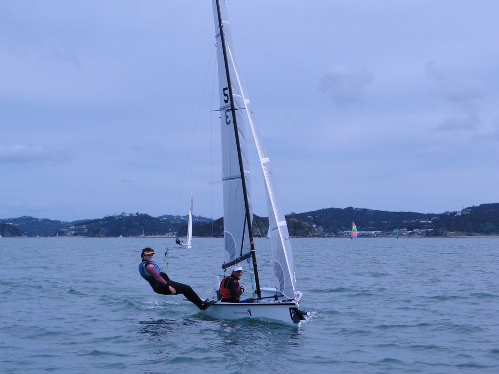 Craig Gilberd and Antje Muller sailing the newly launched Javelin Full Frontal to her first win - HARKEN Labour Weekend Regatta 2010 © Rosie Reid