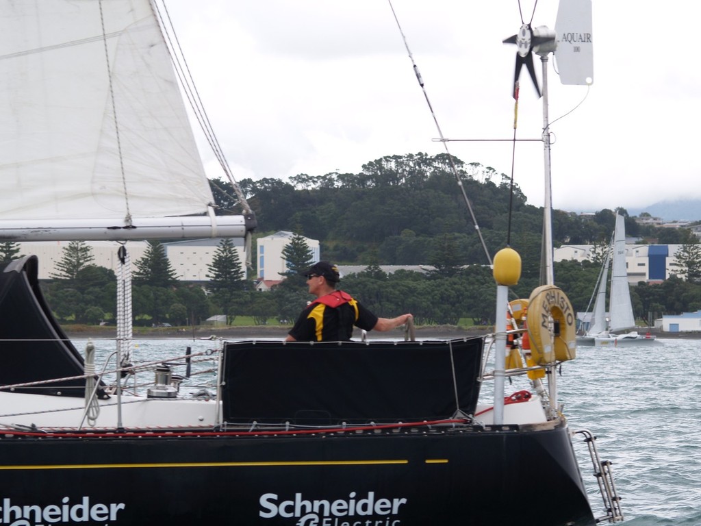 Alan Yardley at the start of the Fitzroy yachts 2010 Tasman Solo Yacht Race photo copyright Lindsay Wright taken at  and featuring the  class