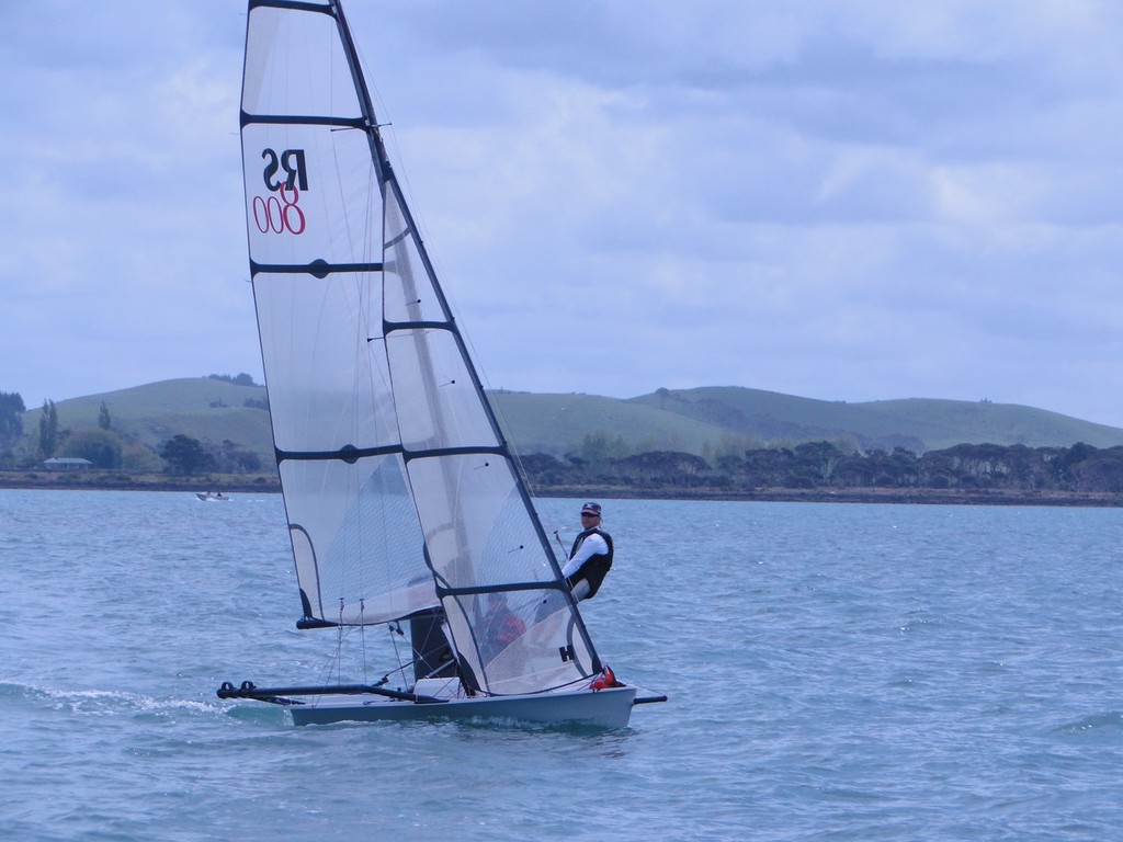 Eileen Gilder having a go at skippering the RS800 with Shaun crewing - HARKEN Labour Weekend Regatta 2010 © Rosie Reid