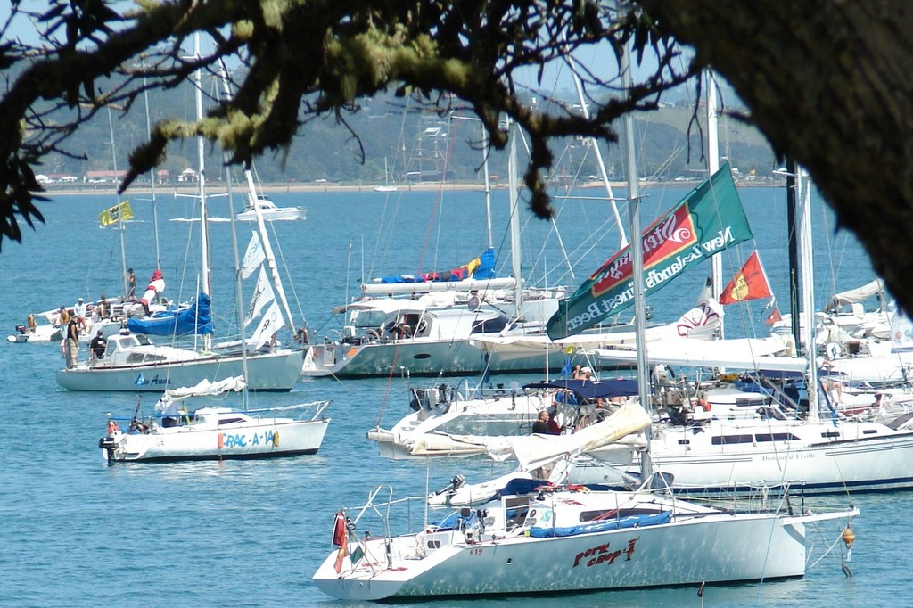 Crac-A-Jac tied up to Sea Harmony in Russell - HSBC Coastal Classic 2010 photo copyright margaret Dijkhuis taken at  and featuring the  class