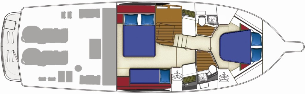 The New Riviera 43 Open Flybridge with IPS - Accommodation photo copyright Riviera . taken at  and featuring the  class