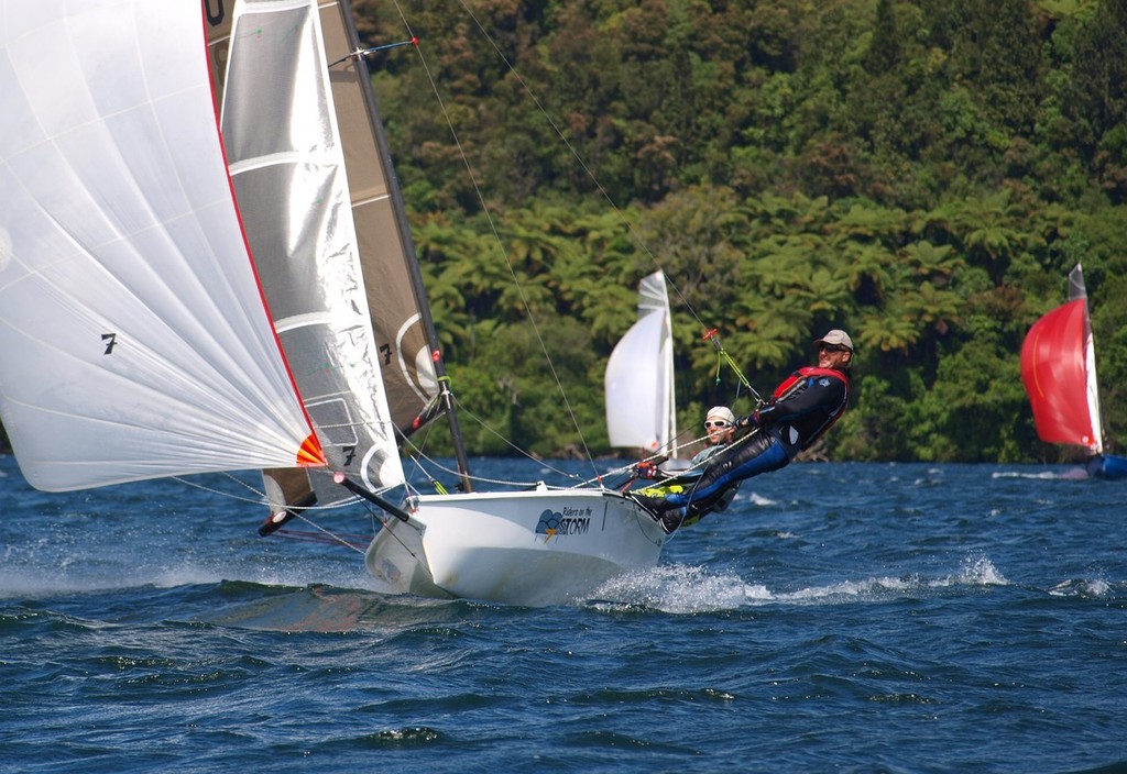 Some good father and son time: Ross and Colin riding on the storm - Rotoiti Spring Sprints 2010 photo copyright Nadine Moeller taken at  and featuring the  class