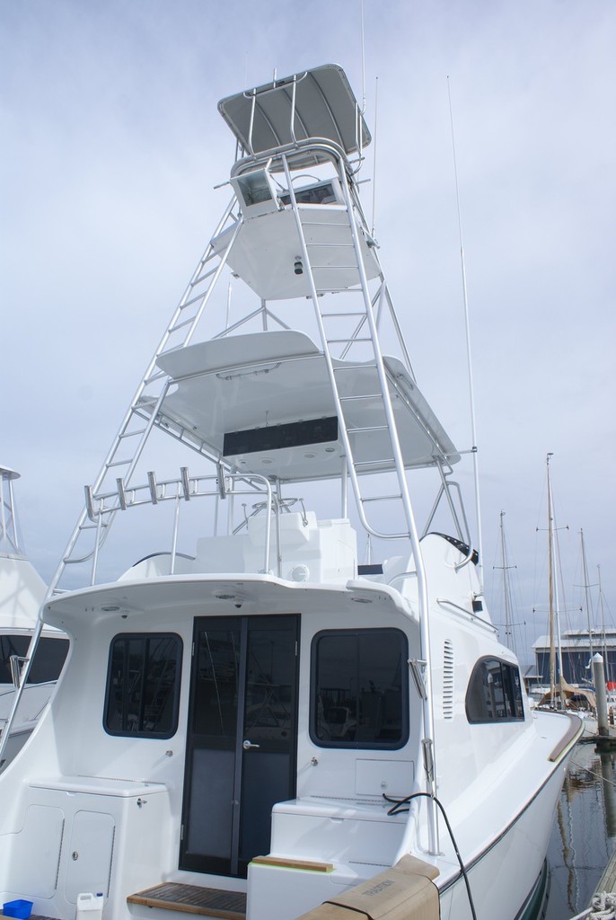 The ’sky high’ tower aboard ’Tradition’ was designed and built by Paul Selby’s Black Marlin Stainless. photo copyright Bob Wonders taken at  and featuring the  class