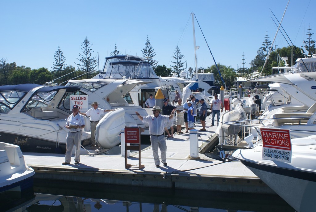 Marine Auctions' Adrian Seiffert weilding the hammer at one of the comapny's auctions earlier this year. photo copyright Yamaha Motor taken at  and featuring the  class