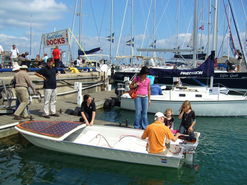 Humber Fonton Solar Power Boat at the Port Credit Boat Show - 2009 Port Credit In Water Boat Show © Heather Robertson