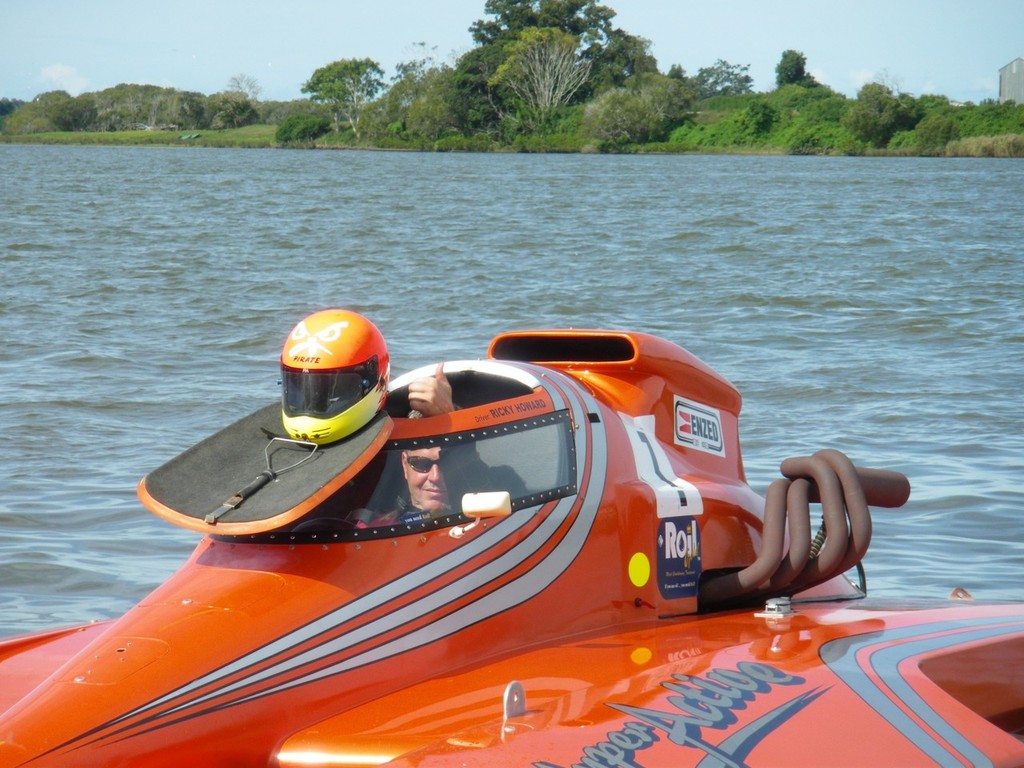 Race record holder and the first man to break 30 minutes, Ricky Howard, in the cockpit of the hydro &rsquo;Hyperactive&rsquo;. - Bridge to Bridge photo copyright SW taken at  and featuring the  class