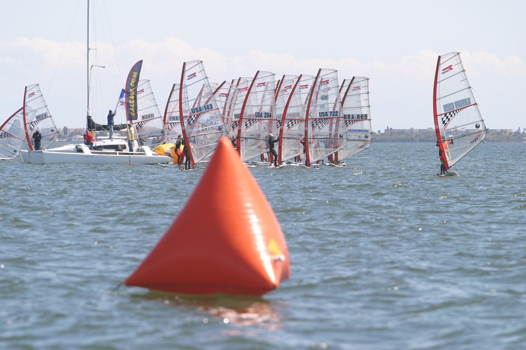 Lining up to start at Techno 293 North American Champs - Techno 293 North American Champs and Youth Olympic Games Qualifier photo copyright Tinho www.calema.com taken at  and featuring the  class