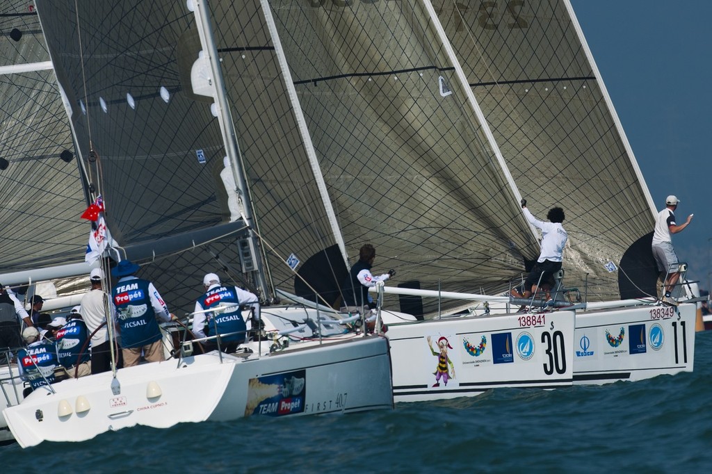 Boats in action during the final race on the last day of the 2010 China Cup International Regatta. - China Cup © Yuna Hua