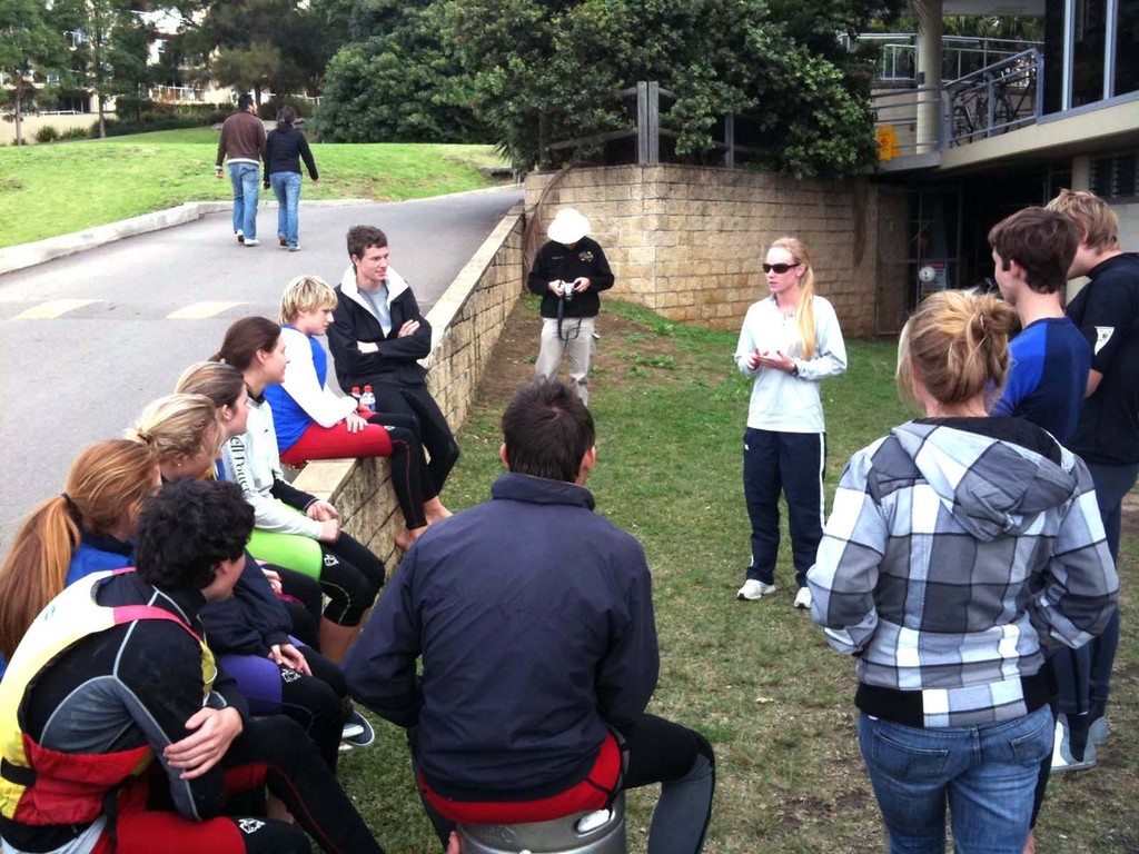 Ali Chapman with the Cherub group at DSC - Winter Training Program YNSW © David Price