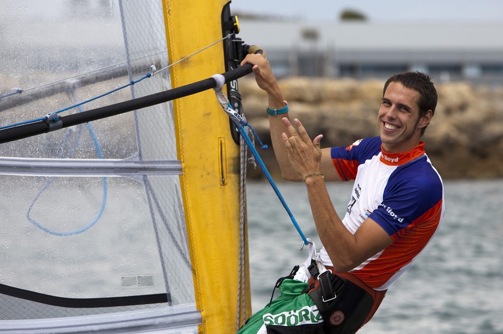 Dorian van Rijsselberge from the Netherlands, overall winner of the RS:X Men&rsquo;s Windsurfer class - Perth International Regatta 2010 &copy; Richard Langdon /Ocean Images http://www.oceanimages.co.uk