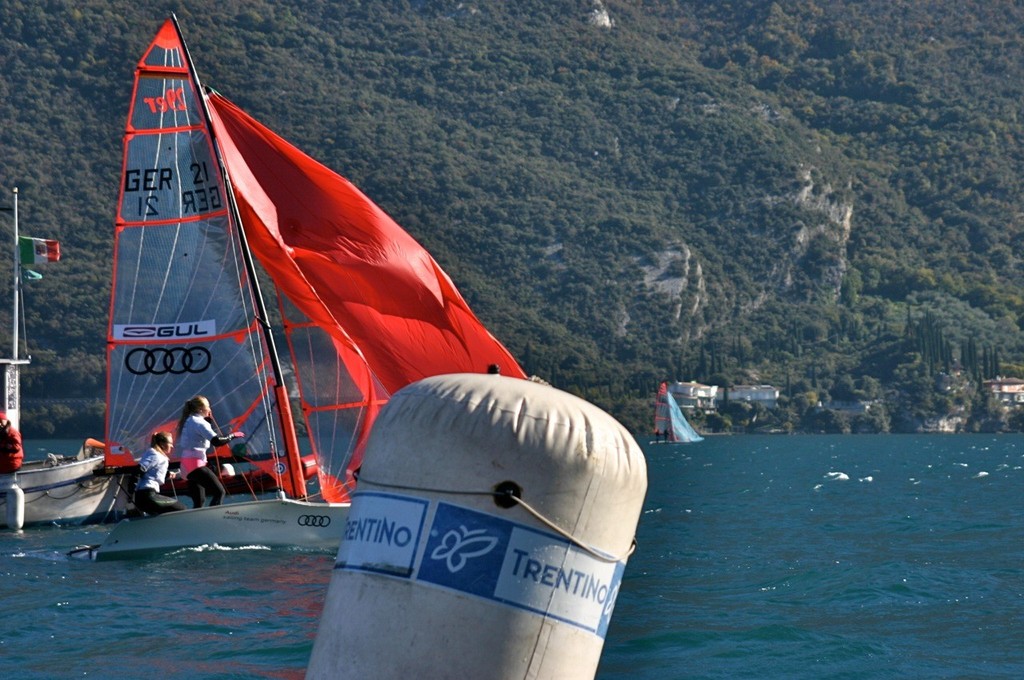 The organizers at Fraglia Vela Riva guaranteed as many races as possible, despite the terrible weather during the event. - 29er Eurocup, Riva del Garda-Italy © Elena Giolai