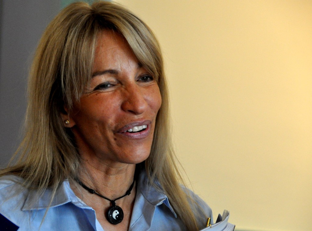 Michèle Parret, partner and co-skipper of Dominique Wavre © Jean Philippe Jobé