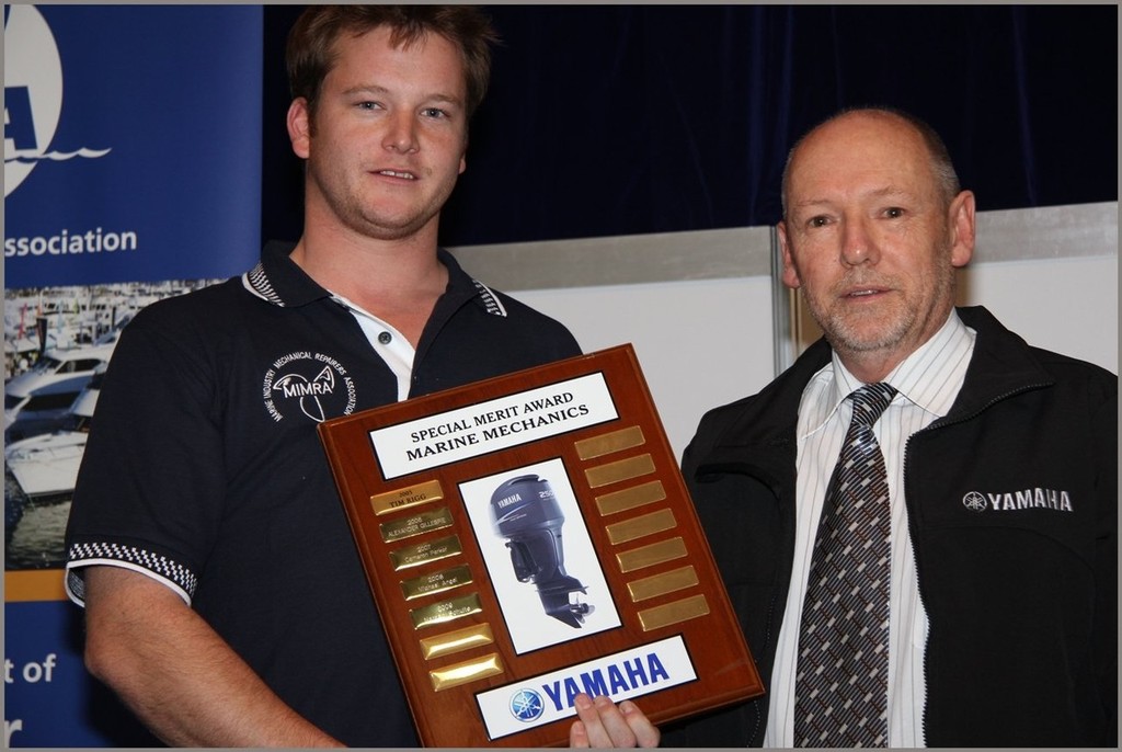 Yamaha's Martin Dwyer (right) with Nathan Schulte, winner of the prestigious Yamaha Award, a perpetual shield honouring his special merit for performance and attitude during the course. - Industry welcomes its star recruits photo copyright Paul Ruston taken at  and featuring the  class
