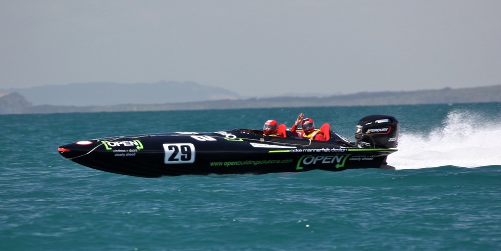 Open Windows & Doors won the 60-mile race, but as a day entry, isn't up for championship points - Rayglass NZ Offshore Powerboat Championship photo copyright Cathy Vercoe LuvMyBoat.com http://www.luvmyboat.com taken at  and featuring the  class