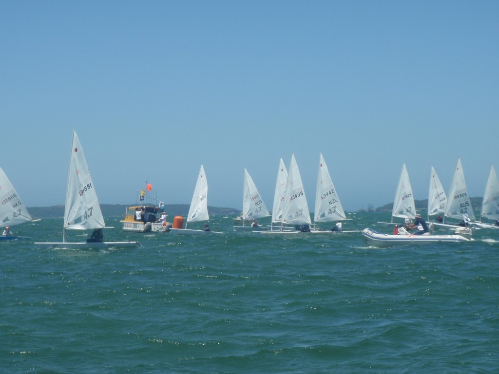 Laser 4.7 fleet preparing for the start - 2011 Australian Laser Championship © ALCA Media