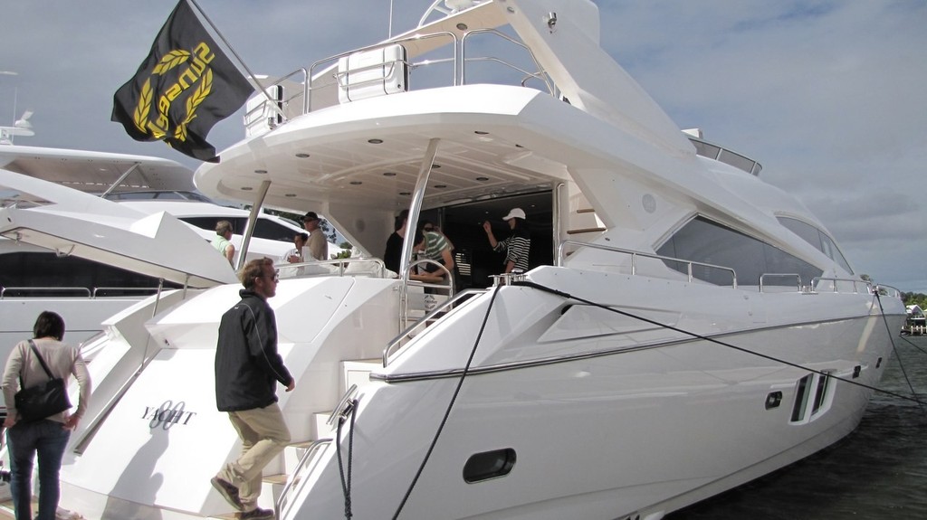 Sunseeker invites visitors - Sanctuary Cove International Boat show 2010 © Steve Hall