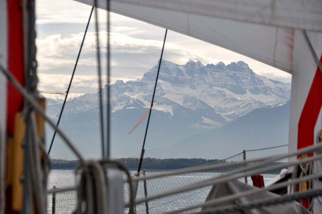 First snow on the Dents du Midi seen from La Demoiselle photo copyright Jean Philippe Jobé taken at  and featuring the  class