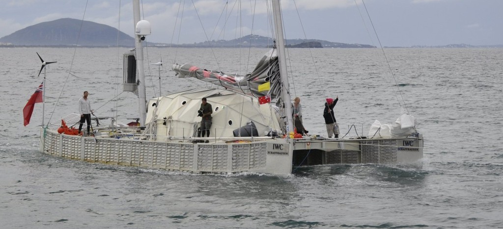 Plastiki enters Mooloolaba Harbour -  © Ben Loftus