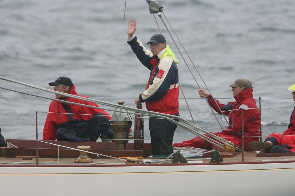 Gary Jobson at the helm of Gleam in the Twelve Metre Regatta - Nantucket Race Week © Chip Riegel 2009 http:/ / www.chipriegel.com