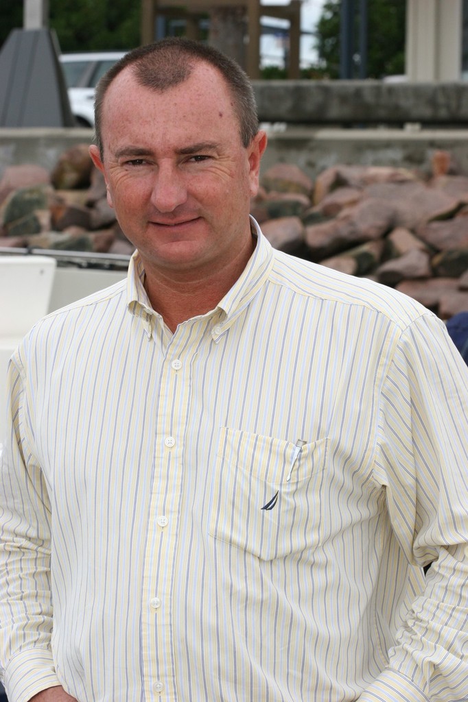 Grant Burley, a dedicated Yanmar fan. photo copyright Bob Wonders taken at  and featuring the  class