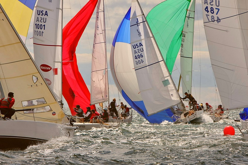 J/80 North Americans- weather mark rounding action - J/80 North Americans © Fran Grenon