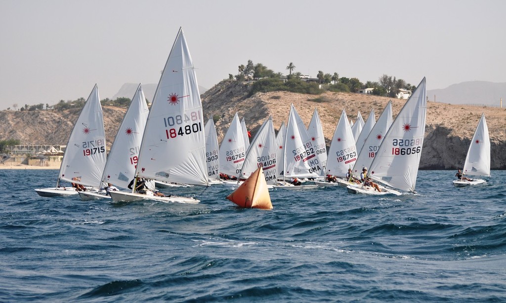 The fleet starting race 3 - VOLVO 2010 RAHBC OMAN OPEN LASER CHAMPIONSHIP © Mark Rhodes