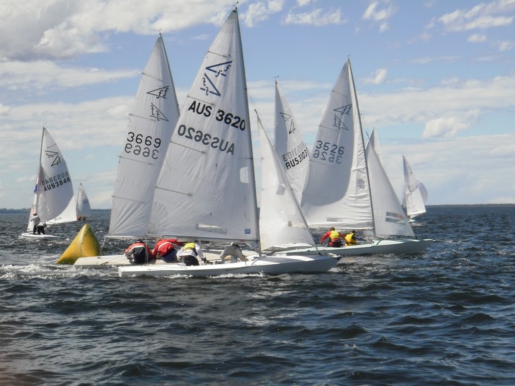 Topr mark rounding Race 3 - E-marineworld.com 47th Flying Fifteen International Victorian Championships photo copyright David Williamson taken at  and featuring the  class