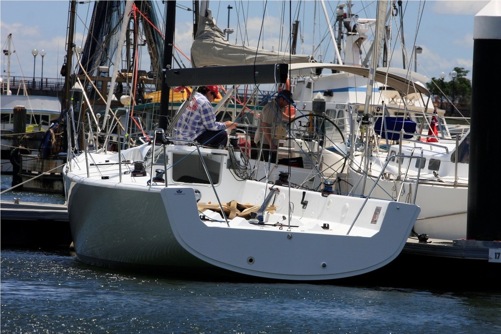 The sports-bred hull is beamy aft but with a fine entry - Archambault M34  © Mark Rothfield