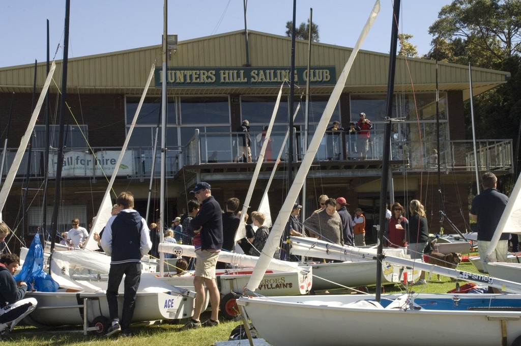 HHSC Rigging Area - Nick Scali Furniture NSW Flying 11 and HHSC Sprint Championships photo copyright David Pricey taken at  and featuring the  class