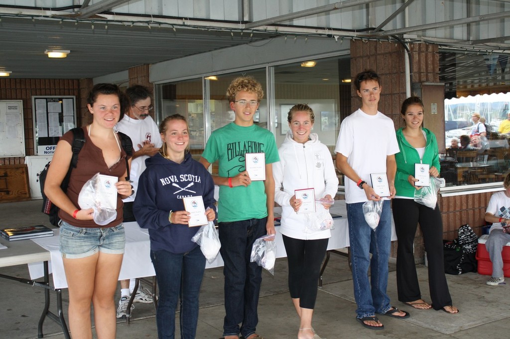 Podium for the 420s - Cornish Hen Regatta 2010 © Linda MacDonald