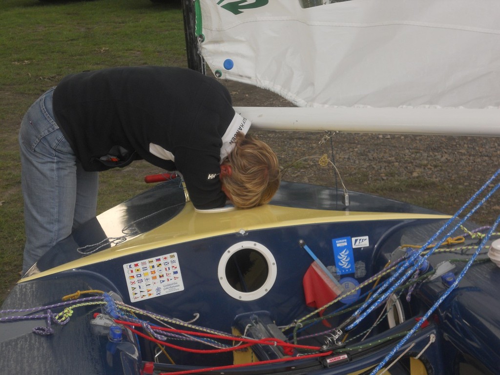 How did that work again?  - International Europe Dinghy Global Veteran Cup photo copyright Rainer Carlsdotter taken at  and featuring the  class
