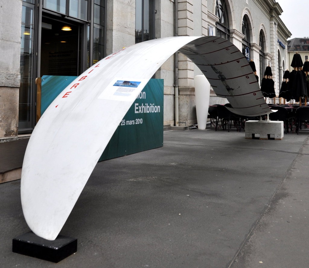 One of Alinghi 5 S foil that was not used for the races. © Jean Philippe Jobé