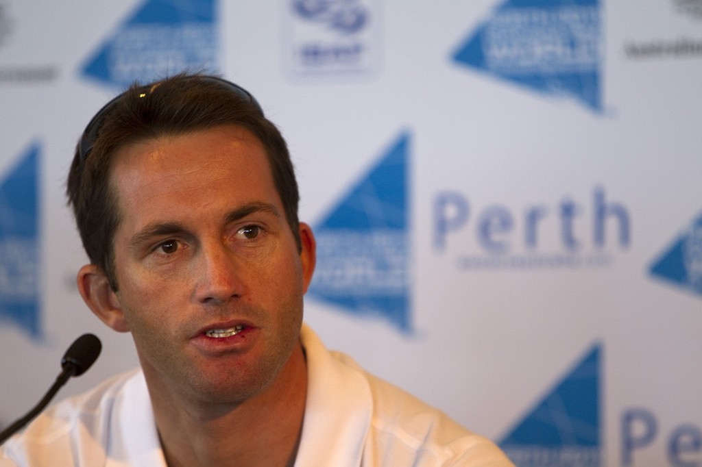 Ben Ainslie at the Press conference today at the Perth International regatta 2010 - Perth International Regatta 2010 photo copyright  Richard Langdon http://www.oceanimages.co.uk taken at  and featuring the  class