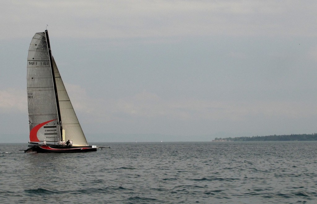 The D35 Alinghi on a test run Friday before the race (9th place) - Lake Geneva Bol d’Or: A fine victory for Dona Bertarelli  © Jobé Jean Philippe
