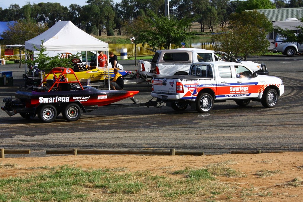 Heading for the pits. - Australian V8 Jetsprint Series photo copyright Mick Thomas taken at  and featuring the  class