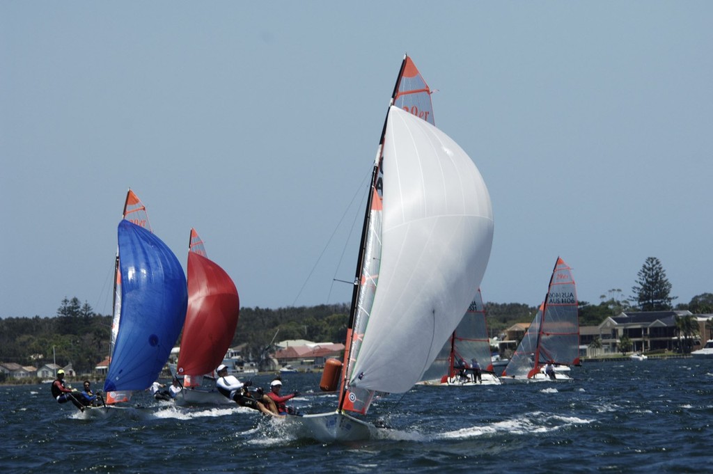 Leaders Reaching Away From Top Mark - Gill® 2010-2011 29er Australian National Championship © David Price