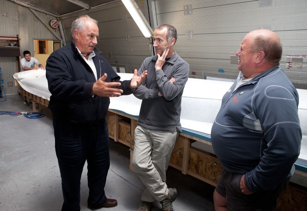 34th America’s Cup - ACRM CEO Iain Murray visits AC 45 construction site at Core Composites - Iain Murray - Tim Smyth - Mark Turner © Ivor Wilkins/www.americascup.com www.americascup.com