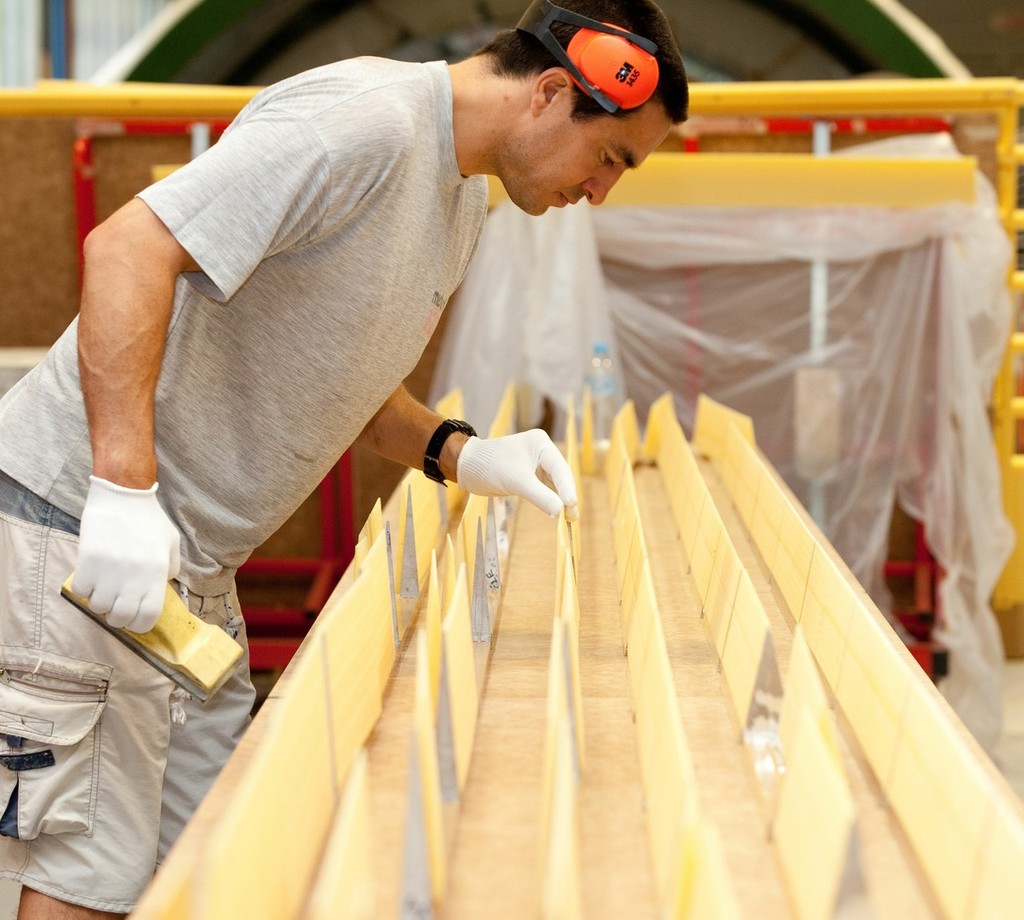 America&rsquo;s Cup AC45 under construction - Warkworth, New Zealand - 18 December 2010 photo copyright Ivor Wilkins/www.americascup.com www.americascup.com taken at  and featuring the  class