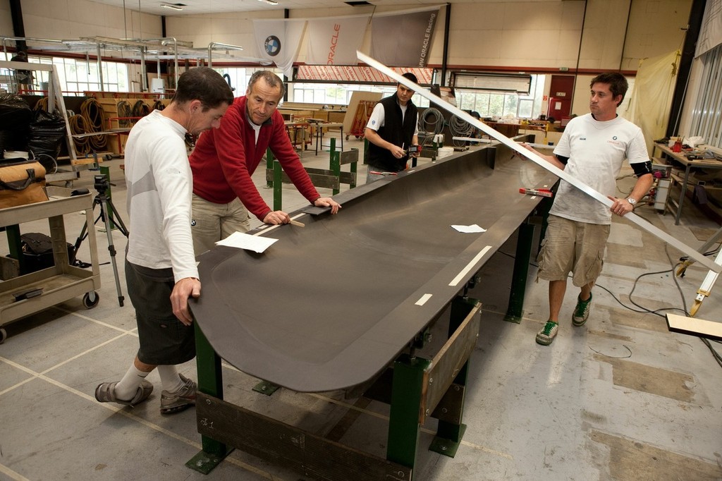 Female hull mould, the  bow waterline is nearest the camera - AC 45 Warkworth - 20 October 2010 &copy; Ivor Wilkins/www.americascup.com www.americascup.com