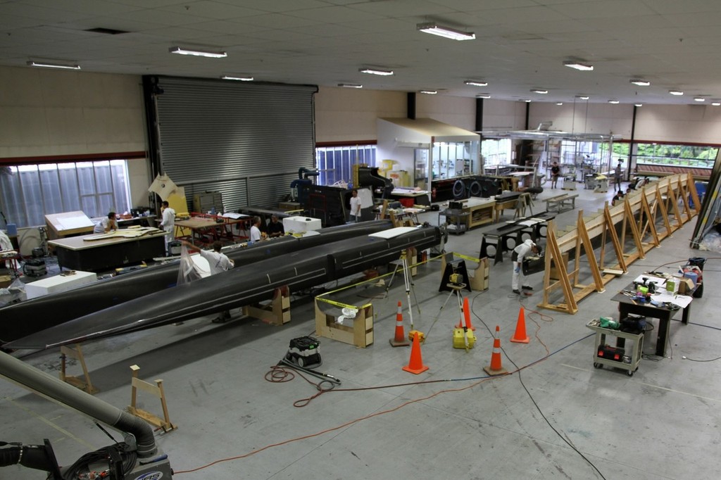 America&rsquo;s Cup AC45 under construction - Warkworth, New Zealand - 18 December 2010 photo copyright Ivor Wilkins/www.americascup.com www.americascup.com taken at  and featuring the  class