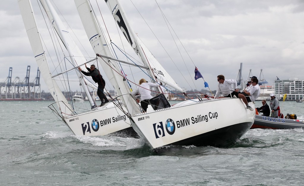 Rough weather on the Waitemata for the match racing section of the BMW Sailing Cup Final © Ivor Wilkins