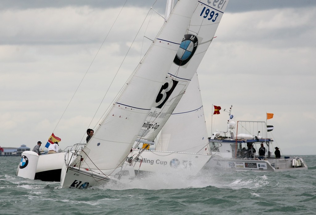 Rough weather on the Waitemata for the match racing section of the BMW Sailing Cup Final © Ivor Wilkins