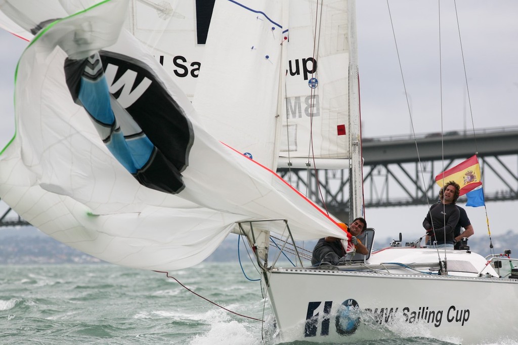 Rough weather on the Waitemata for the match racing section of the BMW Sailing Cup Final © Ivor Wilkins