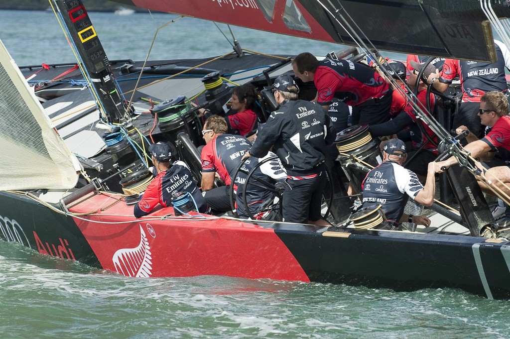 Emirates Team New Zealand practices for the Louis Vuitton Trophy with Team Origin. 7/3/2010 &copy; Chris Cameron/ETNZ http://www.chriscameron.co.nz