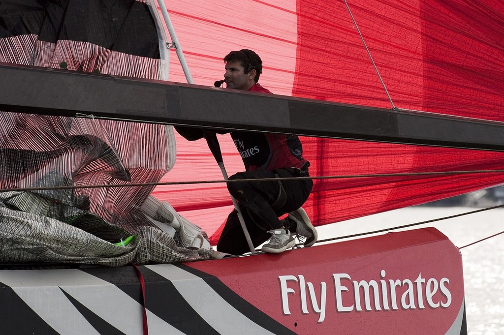 Emirates Team New Zealand practices for the Louis Vuitton Trophy with Team Origin. 7/3/2010 &copy; Chris Cameron/ETNZ http://www.chriscameron.co.nz